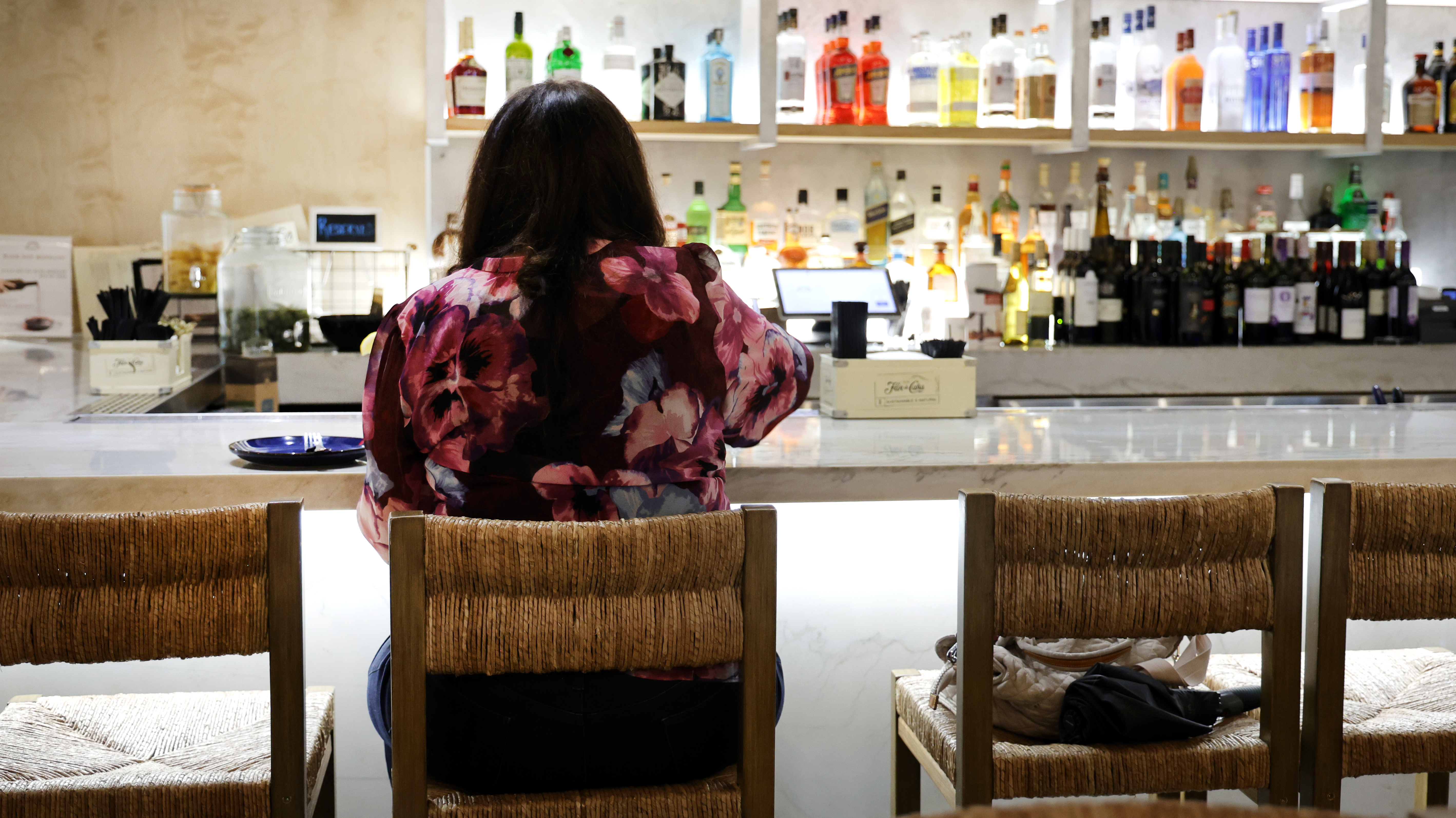 These days, it's no big deal to walk into a restaurant by yourself and dine alone. Beverly To enjoys lunch alone at The Greek Joint Kitchen and Bar in Davie on June 3, 2025. (Carline Jean/South Florida Sun Sentinel)