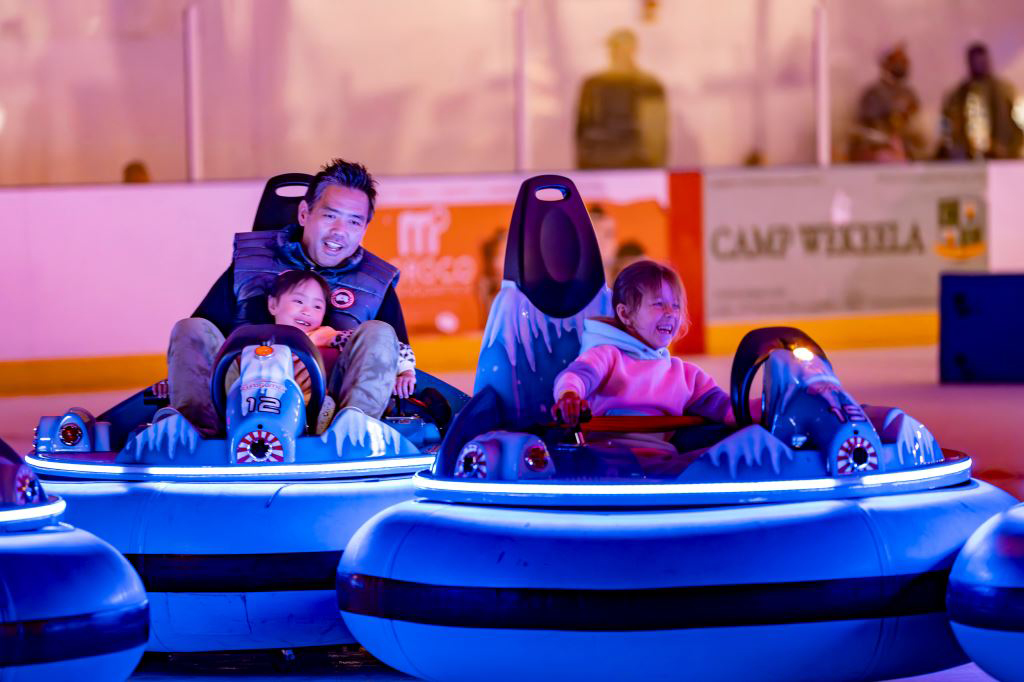 Here's a cool option during this winter break: Take a spin in the LED Ice Bumper Cars at Boca Ice. (Boca Ice/Courtesy)